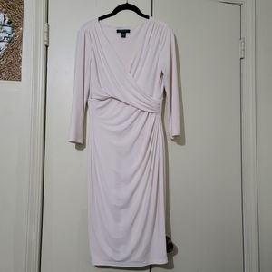 LAUREN Ralph Lauren Cream Wrap Drape Dress